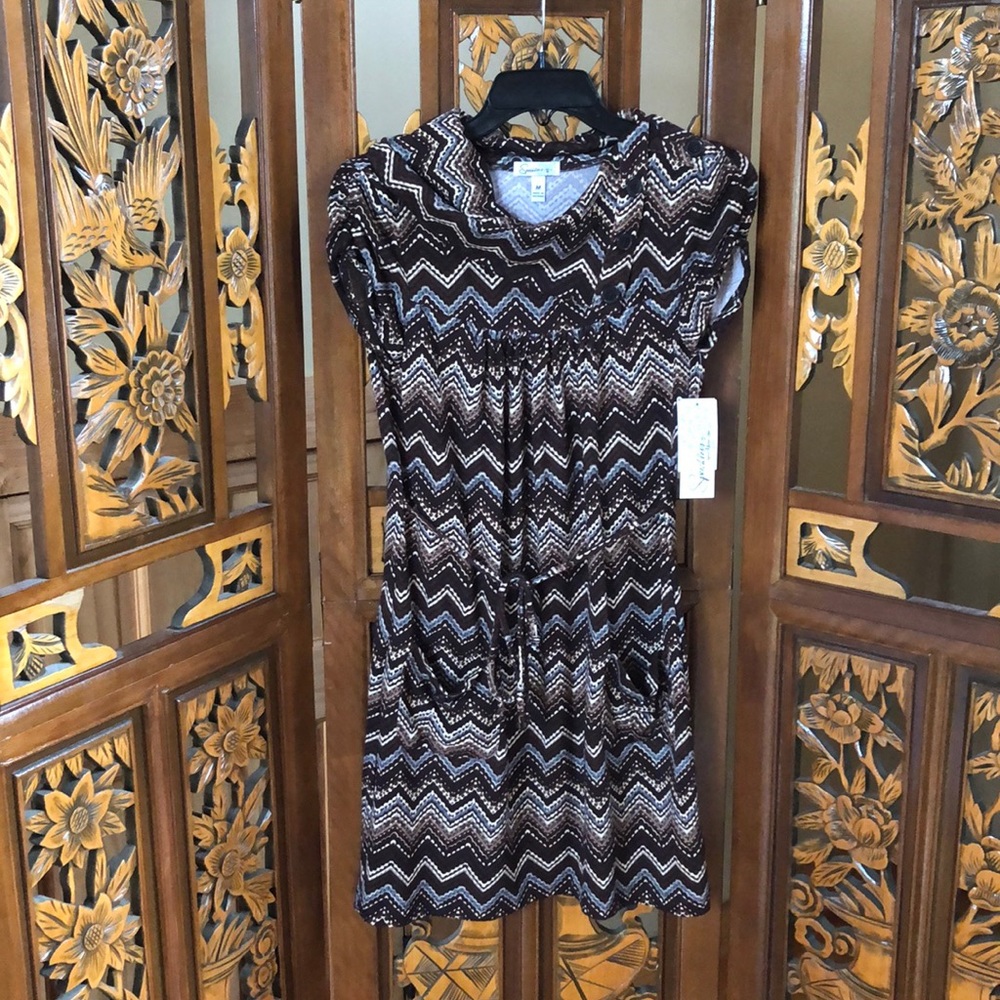 NWT Speechless Chevron Print Dress Size M